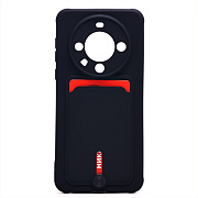 Чехол-накладка - SC304 с картхолдером для "Huawei Mate 60" (black)