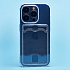 Чехол-накладка - SC276 с картхолдером для "Apple iPhone 15 Pro" (transparent)