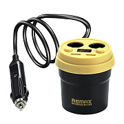 ЗУ Автомобильное Remax CR-2XP Demitasse АЗУ-2USB LCD (5V/3.1A) (black/yellow) ..