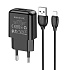 Адаптер Сетевой с кабелем Borofone BA64A USB 2,1A/5W (USB/Lightning) (black)