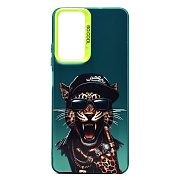 Чехол-накладка - PC094 для "Realme C67 4G" (леопард) (transparent/black) (233865)
