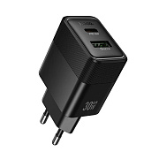 Адаптер Сетевой Hoco CS112A USB/Type-C 30W (black)