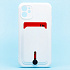 Чехол-накладка - SC304 с картхолдером для "Apple iPhone 11" (white) (208468)