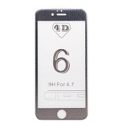 Защитное стекло Full Screen - Leather series для "Apple iPhone 6/iPhone 6S" (silver) комплект (silver)