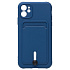 Чехол-накладка - SC304 с картхолдером для "Apple iPhone 11" (blue) (208467)