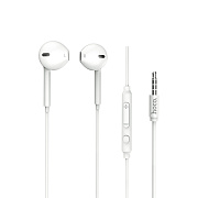 Проводные наушники с микрофоном вкладыши Hoco M55 Memory sound Jack 3,5  (white)