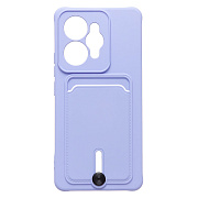 Чехол-накладка - SC304 с картхолдером для "Realme 15" (light violet)