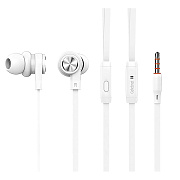 Проводные наушники с микрофоном внутриканальные Celebrat D9 Jack 3,5  (white)