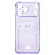 Чехол-накладка - SC300 с картхолдером для "Apple iPhone 17 Pro Max" (violet)