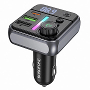 Автомобильный FM-трансмиттер Borofone BC50 Ascenso PD20W+QC3.0  (black)