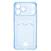 Чехол-накладка - SC276 с картхолдером для "Apple iPhone 17 Pro Max" (deep blue)