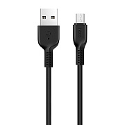 Кабель USB - micro USB Hoco X13 Easy (повр. уп)  100см 2,4A  (black)