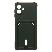 Чехол-накладка - SC304 с картхолдером для "Samsung Galaxy A07 5G/F70e 5G/M17e 5G" (dark green)