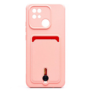 Чехол-накладка - SC304 с картхолдером для "Xiaomi Redmi 10C" (light pink)