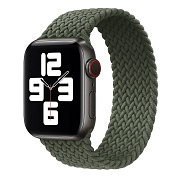 Ремешок - ApW14 Apple Watch 42/44/45/49 mm текстиль (S) (dark green)