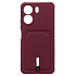 Чехол-накладка - SC304 с картхолдером для "Xiaomi Poco C65" (bordo) (225745)