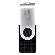 Флэш накопитель USB/MicroUSB 16 Гб Smart Buy Trio 3-in-1 OTG (USB Type-A+USB Type-C+micro USB) (black/grey)