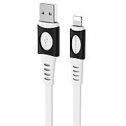 Кабель USB - Apple lightning Borofone BX35 Carib  100см 2,4A  (white)