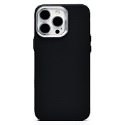 Чехол-накладка - SM028 SafeMag Carbon для "Apple iPhone 16 Pro Max" (black) (236555)