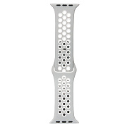 Ремешок - ApW Sport N Apple Watch 42/44/45/49 mm силикон на кнопке (L) (gray/white)