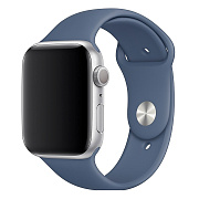 Ремешок - ApW Sport Band (повр. уп.) Apple Watch 42/44/45/49 mm силикон на кнопке (S) (dark blue)