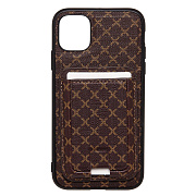 Чехол-накладка - SM022 SafeMag c картхолдером  для "Apple iPhone 11" (coffee)
