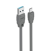Кабель USB - micro USB Celebrat CB-02M  100см 2,4A  (gray)
