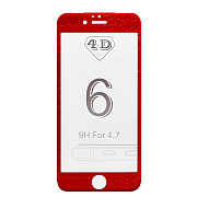 Защитное стекло Full Screen - Reptilian series для "Apple iPhone 6/iPhone 6S" (red) комплект (red)