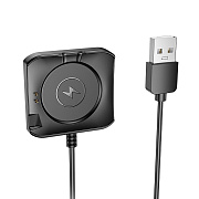 Кабель зарядки Hoco для смарт-часов Y28 (повр. уп.) 5W 60см 1A  (black)