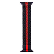 Ремешок - ApW25 Apple Watch 38/40/41 mm миланская петля на магните (black/red)