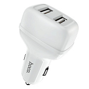 Адаптер Автомобильный Hoco Z36 Leader 2USB/5V/2.4A (white)