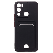 Чехол-накладка - SC315 с картхолдером для "infinix HOT 12i" (black)