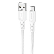 Кабель USB - Type-C Borofone BX116 Certain 18W 100см 3A  (white)