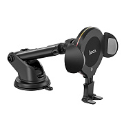 Держатель автомобильный Hoco зажим+беспроводная зарядка CA60 2in1 лобовое стекло, приборная панель (black)