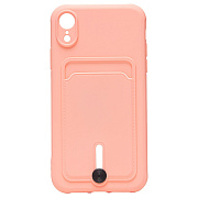Чехол-накладка - SC304 с картхолдером для "Apple iPhone XR" (light pink) (208679)