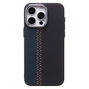 Чехол-накладка Luxo Creative PC для "Apple iPhone 15 Pro Max" (121) (тех. уп.) (black/blue)