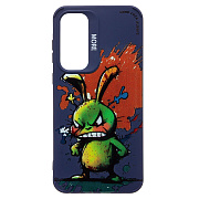 Чехол-накладка - SC335 для "Samsung Galaxy A35"  (заяц) (dark blue) (233018)
