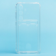 Чехол-накладка - SC276 с картхолдером для "Samsung Galaxy S24" (transparent)