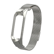 Ремешок - WB06 Xiaomi Mi Band 5 металл на магните (регулируемый) (silver)