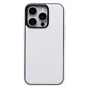 Чехол-накладка - PC084 экокожа для "Apple iPhone 15 Pro" (white) (227435)