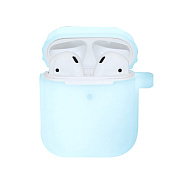 Чехол - SCP09 для кейса "Apple AirPods/AirPods 2" силиконовый люминесцентный (blue)