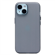Чехол-накладка - PC089 для "Apple iPhone 15" (matte transparent/black)