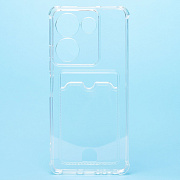 Чехол-накладка - SC278 с картхолдером для "TECNO Camon 20 Pro 4G" (transparent)