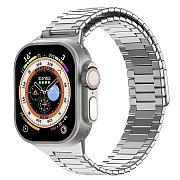 Ремешок - ApW33 Apple Watch 42/44/45/49 mm металл на магните (silver)