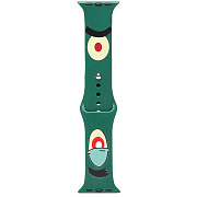 Ремешок - ApW01 Apple Watch 38/40/41 mm силикон (006) (green)