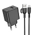 Адаптер Сетевой с кабелем Borofone BAS11A Erudite* USB 2,1A/10W (USB/Micro USB) (black)