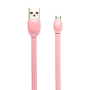 Кабель USB - micro USB Remax RC-040m Shell  100см 2,1A  (pink)