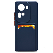 Чехол-накладка - SC337 с картхолдером для "OPPO Reno 11" (dark blue) (228848)