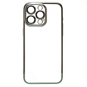 Чехол-накладка - PC073 с закрытой камерой для "Apple iPhone 15 Pro Max" (green)
