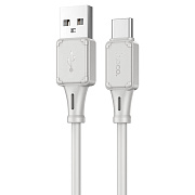 Кабель USB - Type-C Hoco X101 Assistant 18W 100см 3A  (gray)